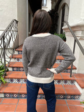 Vertical Stripe Ribbed Sweater - Chocolate