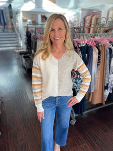 Mixed Blessings Block Sweater - Natural