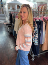 Mixed Blessings Block Sweater - Blush