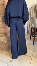 Washed Poly Silk Pocket Pants - Navy