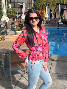 Sheer Vibrance Floral Top