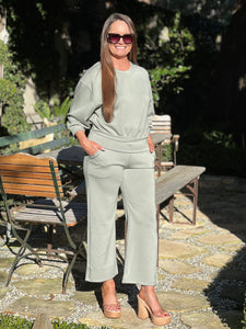 Spring It On Lounge Set - Sage