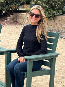Crochet My Way Sweater - Black