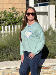 All My Heart Mint Sweater