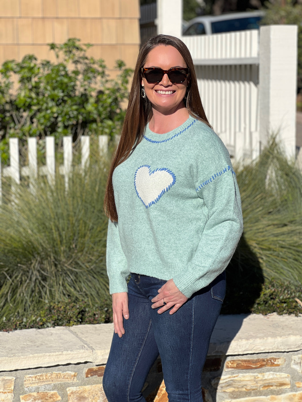 All My Heart Mint Sweater