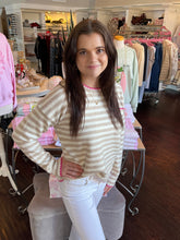 Pop It Stripe Sweater - Beige Combo