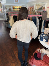 Marled Ribbed Knit Top - Oat
