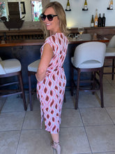 Mauve Maven Abstract Print Dress