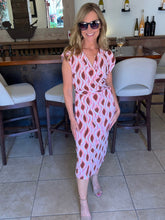 Mauve Maven Abstract Print Dress