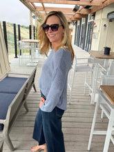 Drop Shoulder Roundneck Sweater - Blue