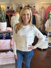 Mini Hearts Embroidered Sweater