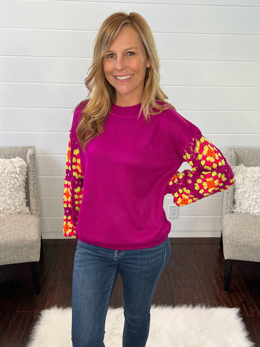 Time Stamp Crochet Sweater