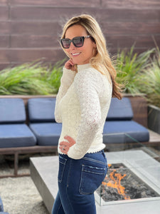 Crochet My Way Sweater - Cream