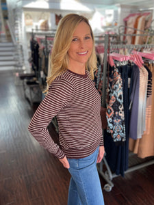 Plum Perfect Stripe Sweater