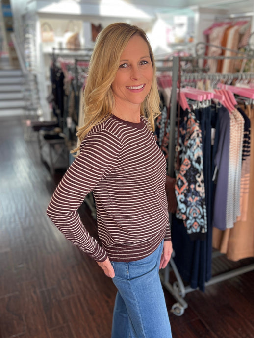 Plum Perfect Stripe Sweater