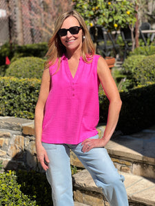 Classic Kid Sleeveless Top - Pink