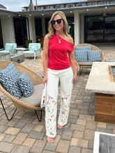 Stride Wide Lace Jeans - White