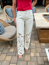 Stride Wide Lace Jeans - White