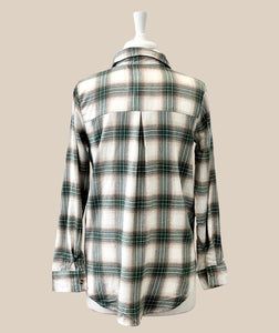 Lucky Life Plaid Top - Green