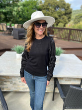 Have Mercy Ruffle Sweater - Black