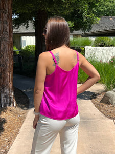 Simply Luxury Satin Tank - Orchid