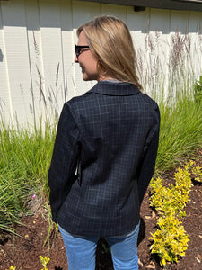 Windowpane Navy Blazer