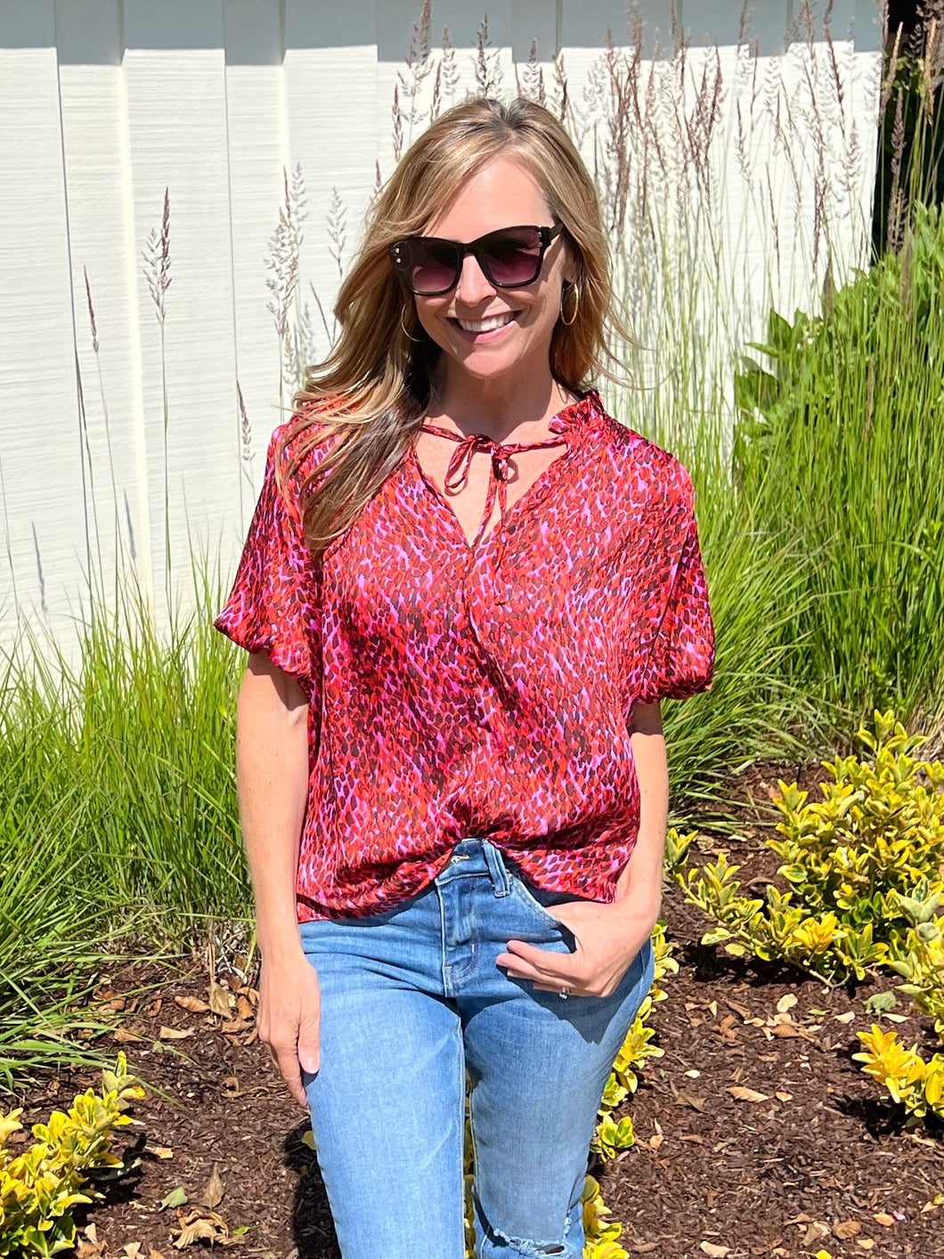 Pure Perfection Blouse - Scarlet