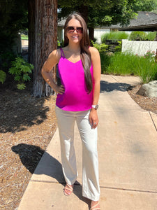 Simply Luxury Satin Tank - Orchid