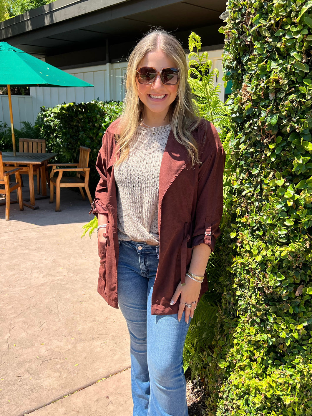 The Carmen Trench Coat - Wine