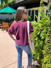 Coming Into View Tie Blouse - Eggplant