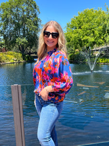 First Class Print Blouse