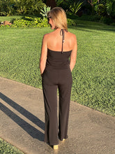 The Halston Halter Jumpsuit - Black