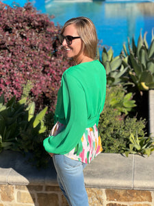 Pushing The Limits Cardi Wrap - Emerald